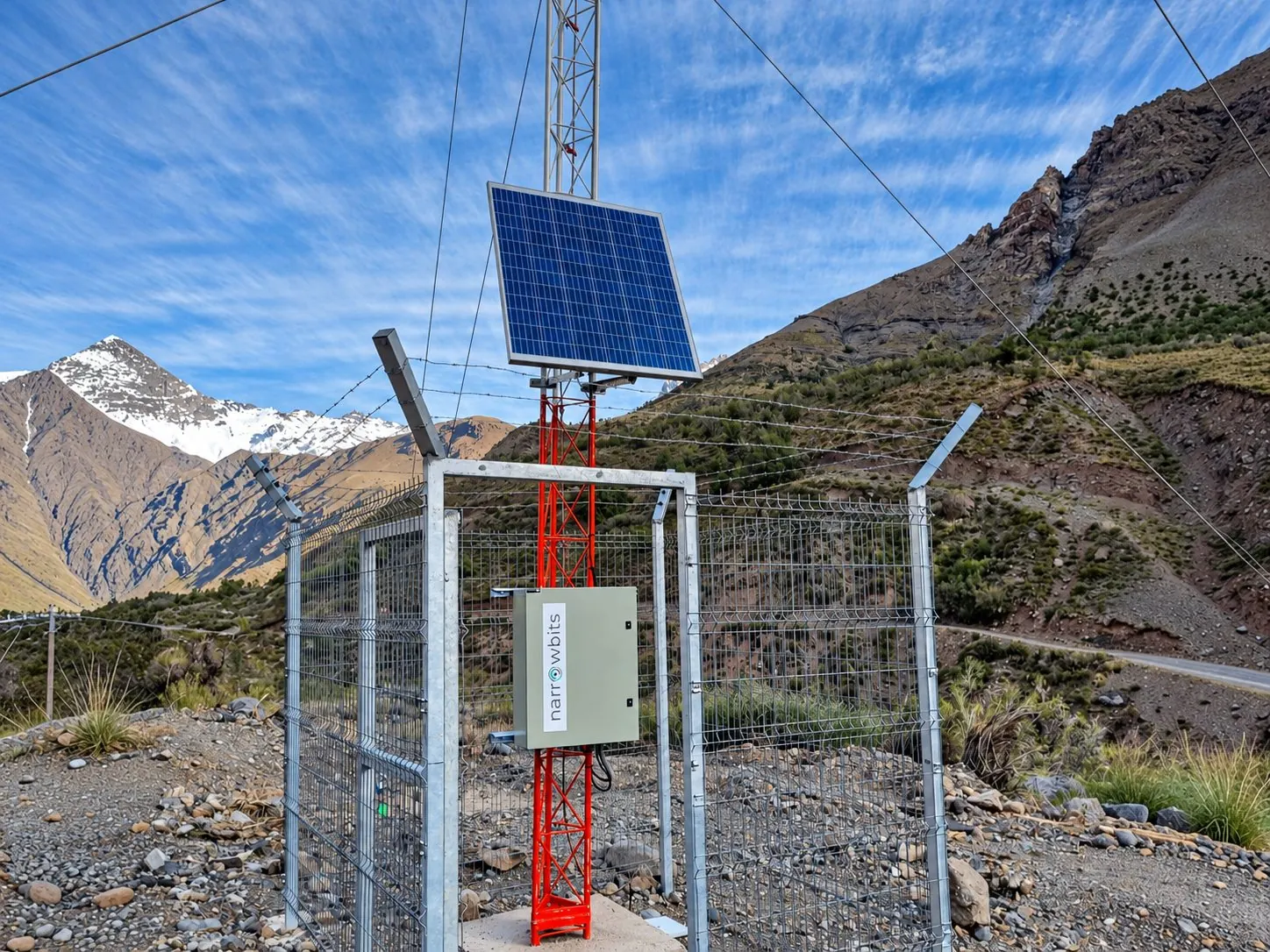 Estación de monitoreo de un sitio remoto de generación en la cordillera